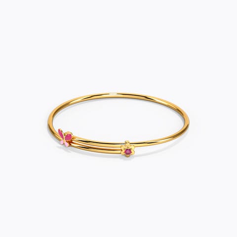 Flutter Butterfly Baby Gold Bangle Flutter Butterfly Baby Gold Bangle